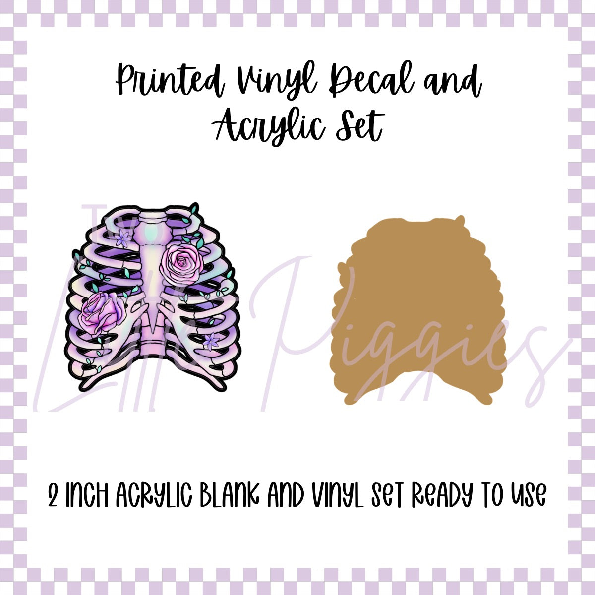 Printed Vinyl and Acrylic Set - Skelli Ribs – Ollie Bee and Co