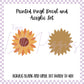 Printed Vinyl and Acrylic Set - Sunflower