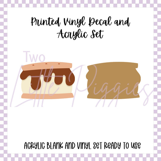 Printed Vinyl and Acrylic Set - Smore