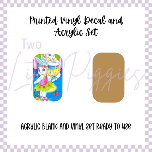 Printed Vinyl and Acrylic Set - LF Inspired- Ballet Bunnies