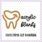 Acrylic Blank - Tooth Paper Clip Bookmark (3pc)
