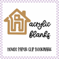 Acrylic Blank - House Paper Clip Bookmark (3pc)