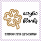 Acrylic Blank - Shamrock Paper Clip Bookmark (3pc)