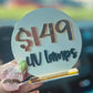 Acrylic Pricing Sign