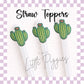 3D Printed - Straw Topper - Cactus