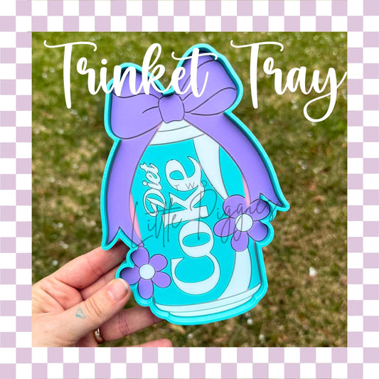 3D Printed - Trinket Tray - Diet Coke - Pastel