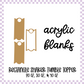 Acrylic Blank - Shaker Tumbler Topper  - Rectangle