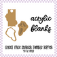 Acrylic Blank - Shaker Tumbler Topper  - Ghost Face *40oz ONLY*