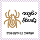 Acrylic Blank - Spider Paper Clip Bookmark (3pc)