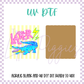 UV DTF -  Acrylic Blank and Decal - 2 inch - Later Gator - Yellow