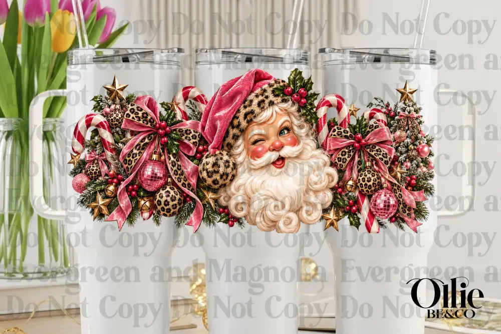 Realistic Pink Santa