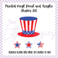 Acrylic Blank & Shaker Set - 4th of July - Hat and Stars