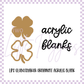 Acrylic Blank - Shaker/Snow Globe - Shamrock