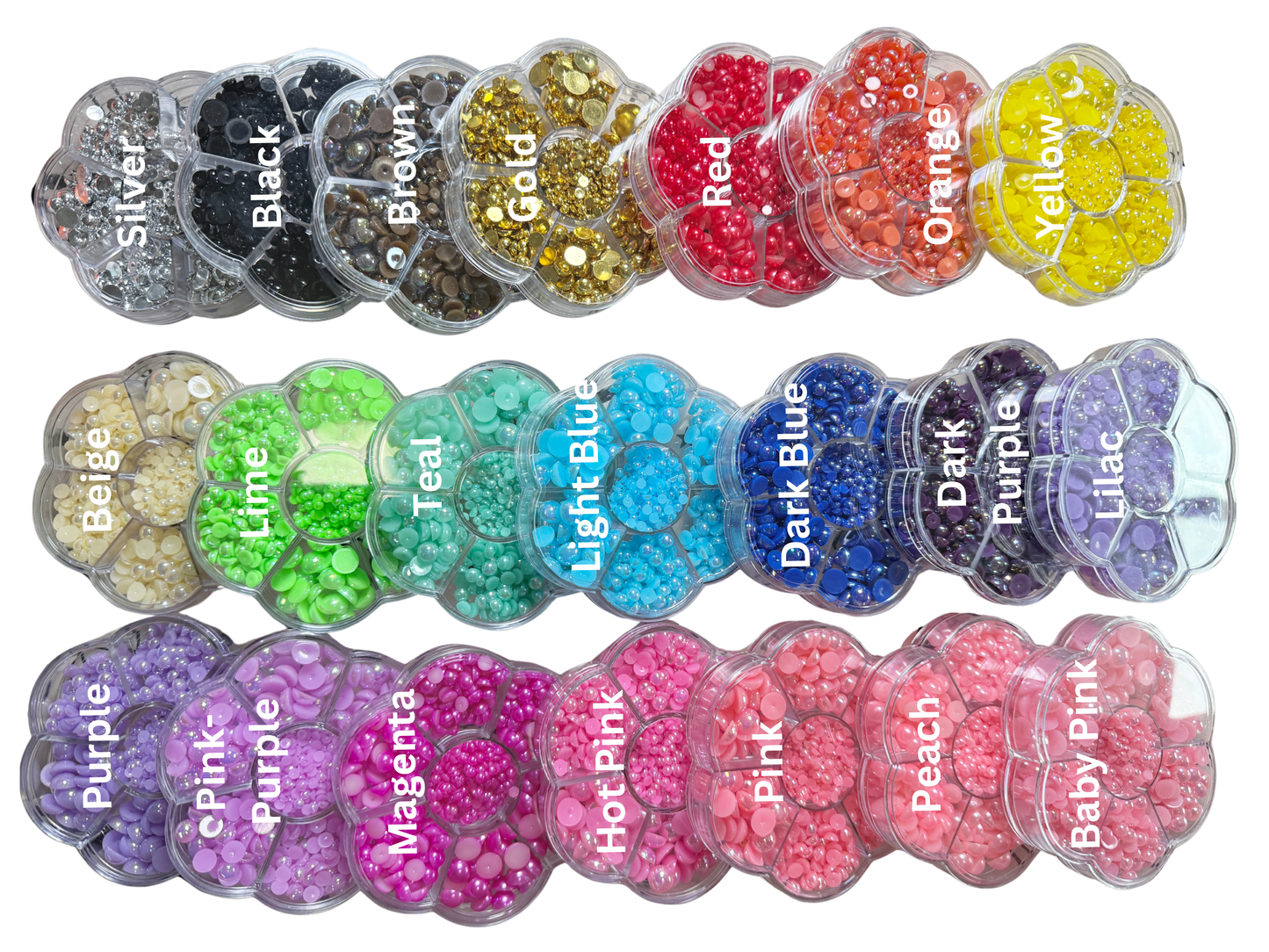 Flat Back Pearl Trays