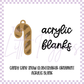 Acrylic Blank - Shaker/Snow Globe - Candy Cane