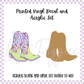 Printed Vinyl and Acrylic Set - Space Cowgirl Boot