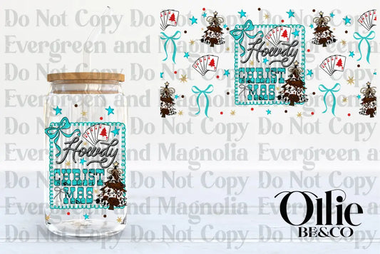 Teal Howdy Christmas