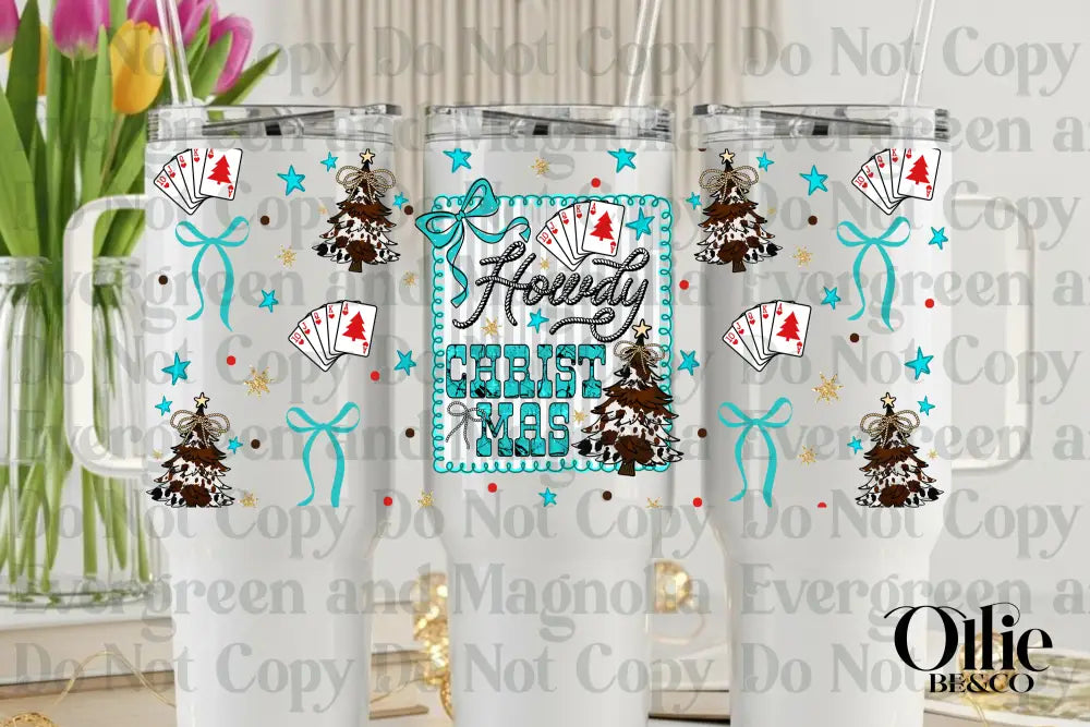 Teal Howdy Christmas