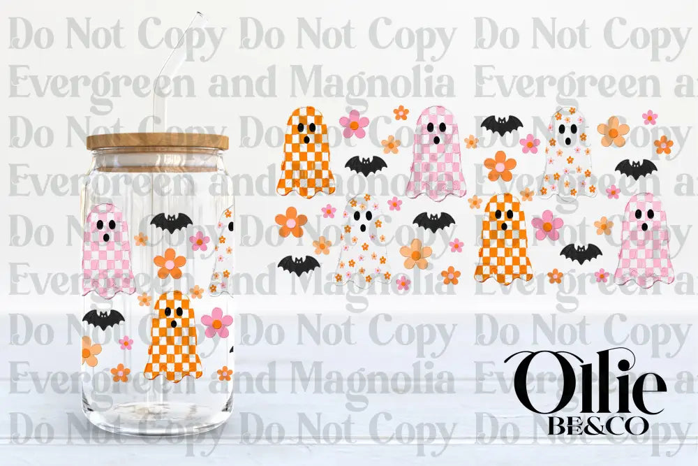 Checkered & Floral Ghosts