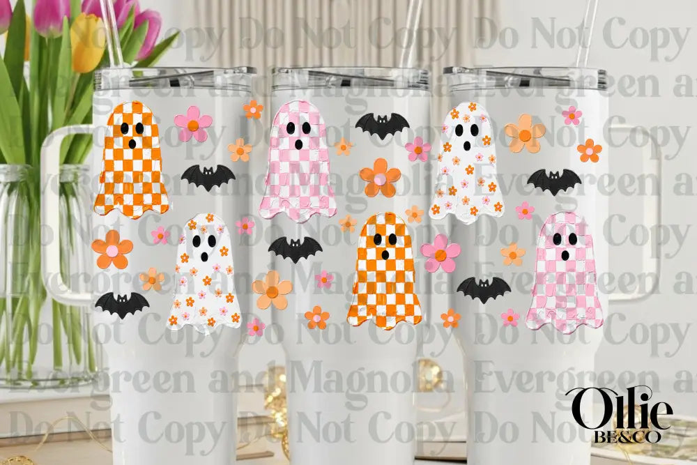 Checkered & Floral Ghosts