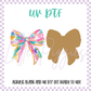 UV DTF -  Acrylic Blank and Decal - 2 inch - Watercolor Bow