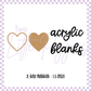Acrylic Blank - Xray Marker - Heart (Set of 2)