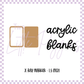 Acrylic Blank - Xray Marker - Rectangle (Set of 2)