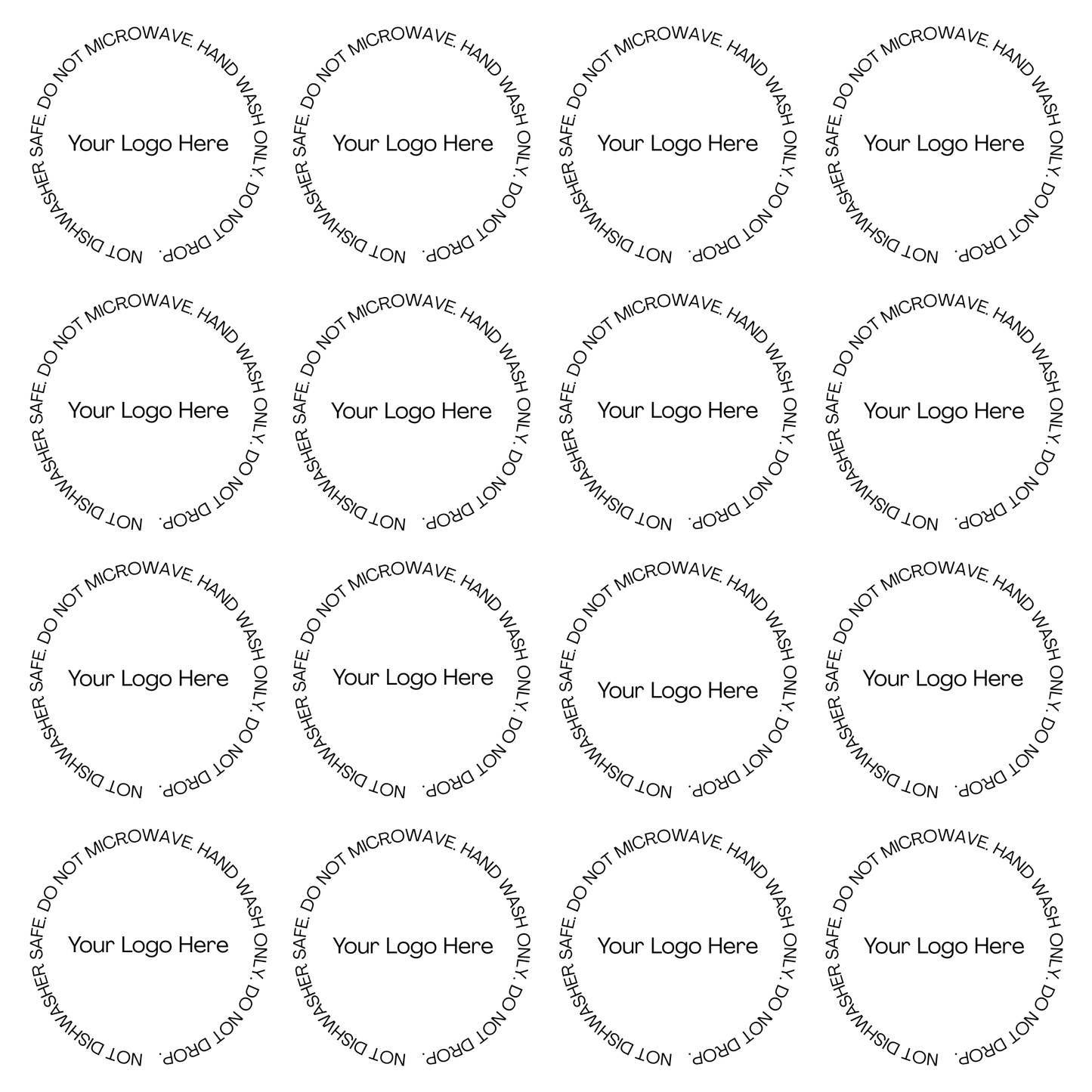 Tumbler Care Decals