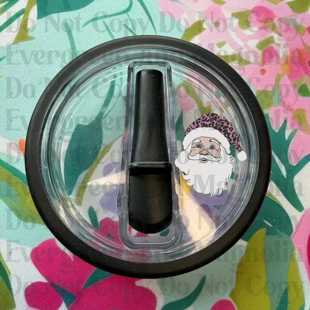 Pink leopard santa