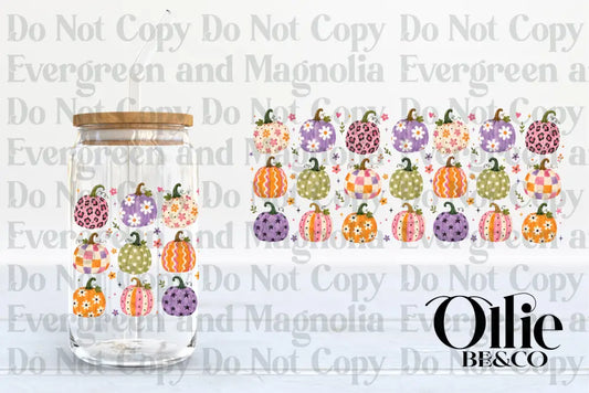 Colorful pattern pumpkins