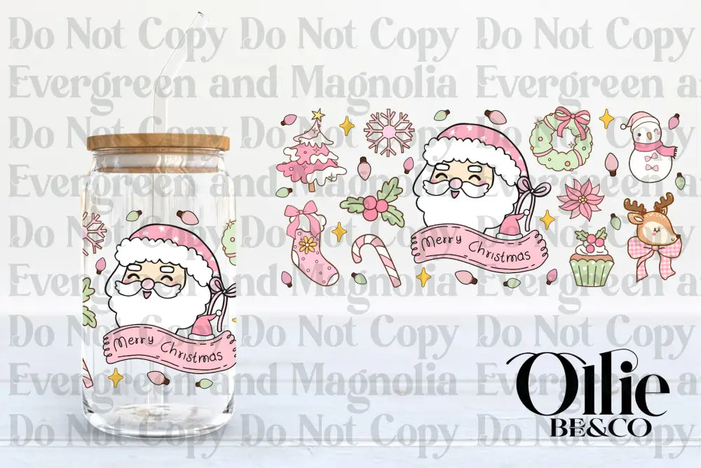 Retro Pink Santa *Gptumblers Exclusive Design*