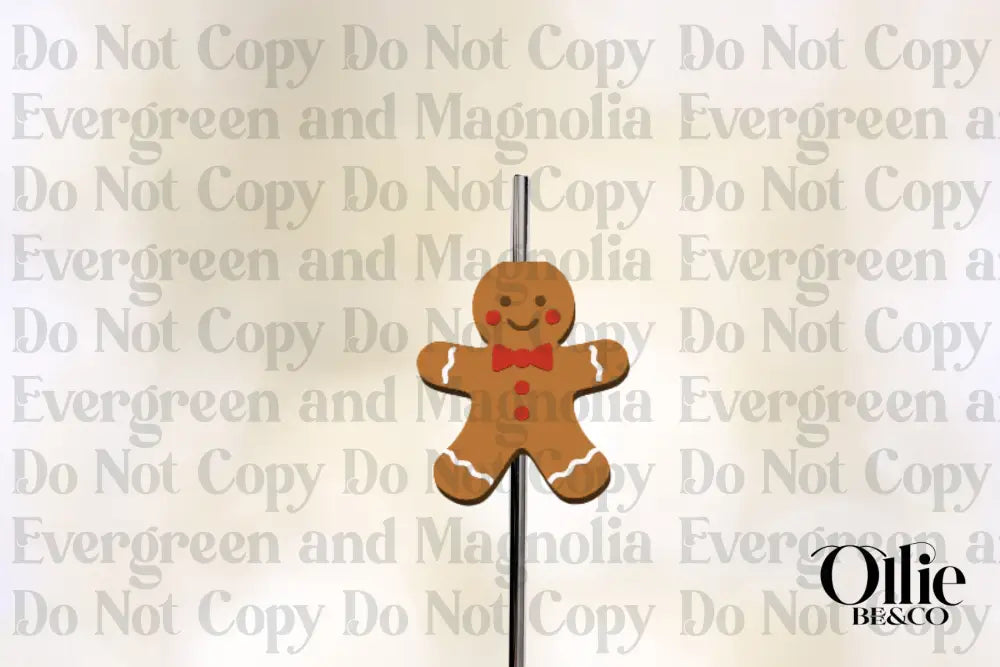 Red bow gingerbread man